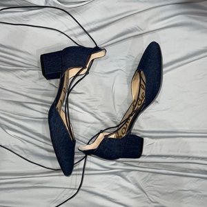 Sam Edelman low healed denim pump